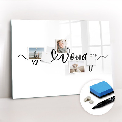 Magnetic erase board The inscription bon voyage