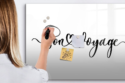 Magnetic erase board The inscription bon voyage