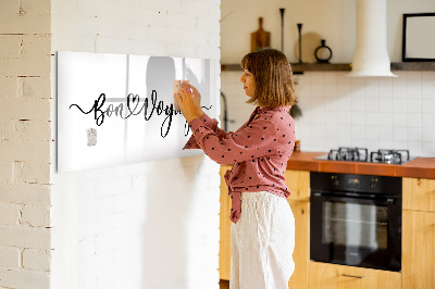 Magnetic board for drawing The inscription bon voyage