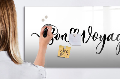 Magnetic erase board The inscription bon voyage
