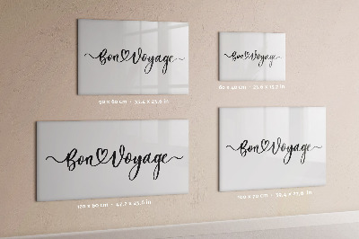 Magnetic board for drawing The inscription bon voyage