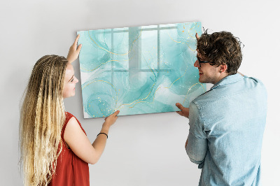Magnetic writing board Abstract marble