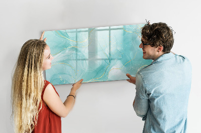 Magnetic writing board Abstract marble