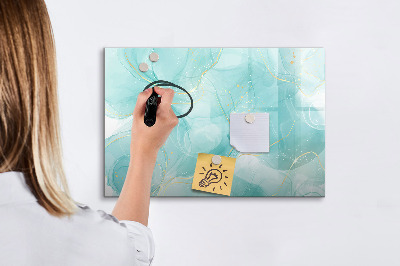 Magnetic writing board Abstract marble