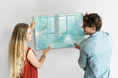 Magnetic writing board Abstract marble