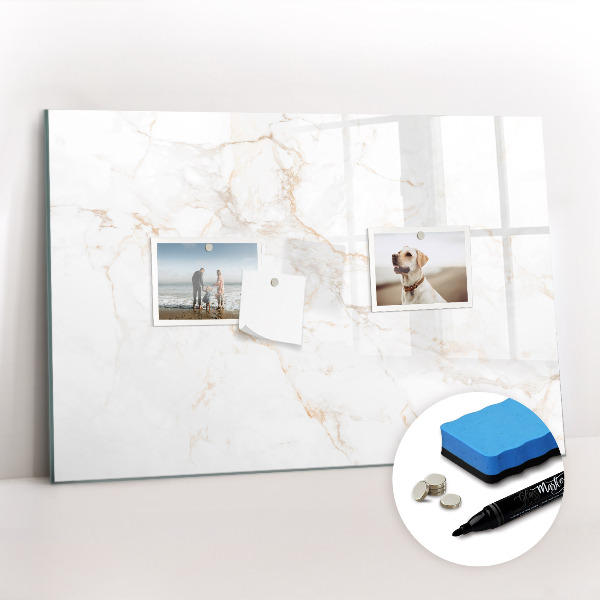 Magnetic board with marker Elegant marble