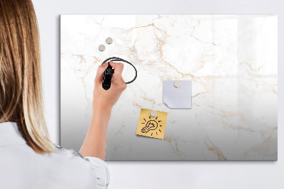 Magnetic board with marker Elegant marble