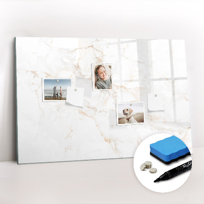 Magnetic board with marker Elegant marble