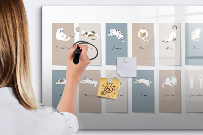 Magnetic erase board Cat Calendar