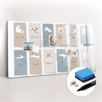 Magnetic erase board Cat Calendar