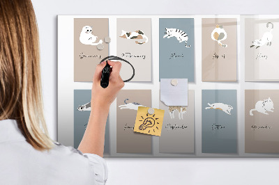 Magnetic erase board Cat Calendar