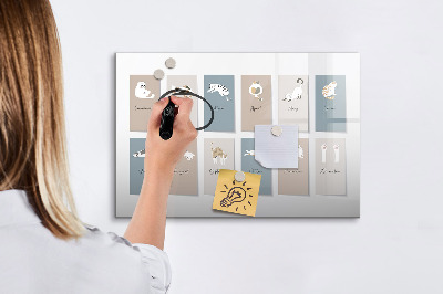 Magnetic erase board Cat Calendar