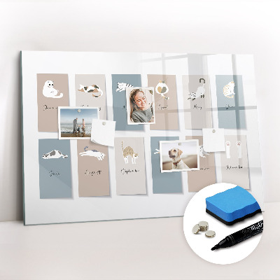 Magnetic erase board Cat Calendar