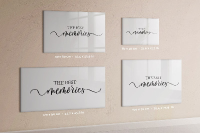 Magnetic erase board Inscription of memories