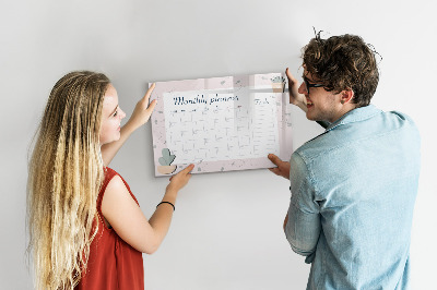 Magnetic board for writing Monthly planner