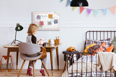 Magnetic board for writing Monthly planner