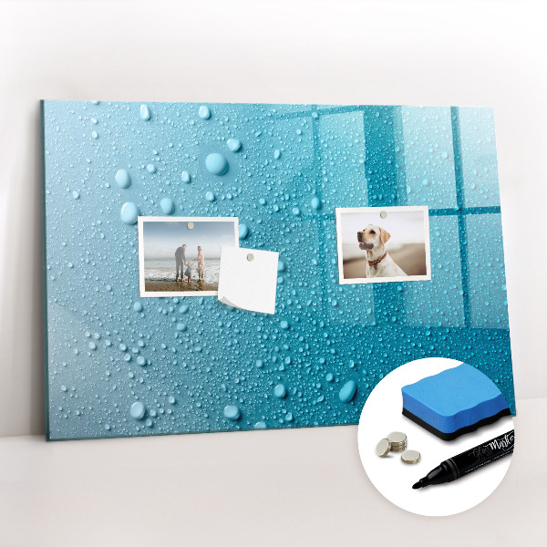 Magnetic board with marker Drops of water