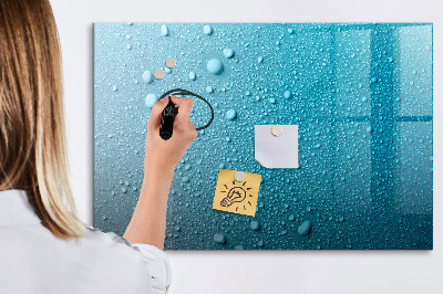 Magnetic erase board Drops of water