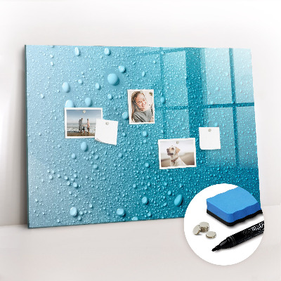 Magnetic erase board Drops of water