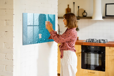 Magnetic board with marker Drops of water