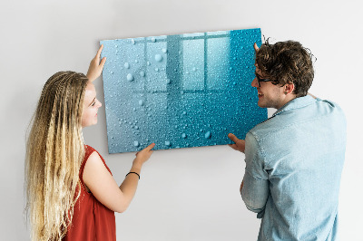 Magnetic board with marker Drops of water