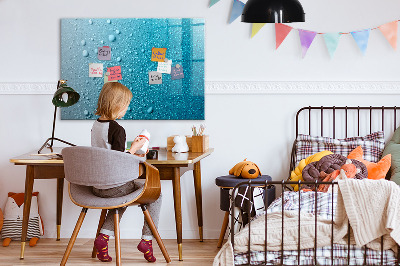 Magnetic erase board Drops of water