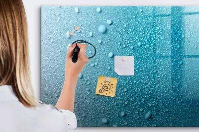 Magnetic board with marker Drops of water