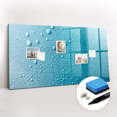 Magnetic board with marker Drops of water