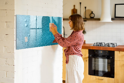 Magnetic board with marker Drops of water