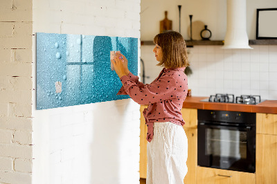 Magnetic board with marker Water drops