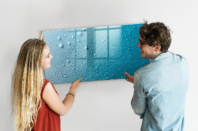 Magnetic erase board Drops of water