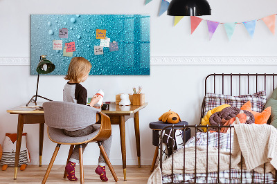 Magnetic erase board Drops of water