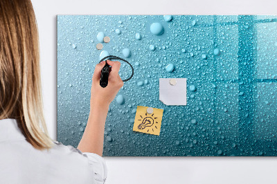 Magnetic erase board Drops of water