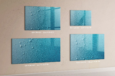 Magnetic erase board Drops of water