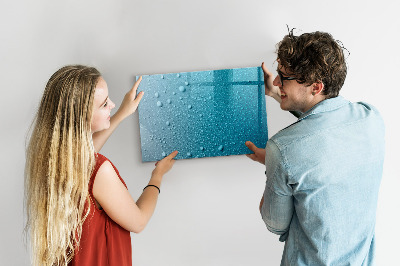 Magnetic erase board Drops of water