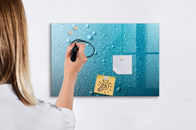 Magnetic board with marker Drops of water