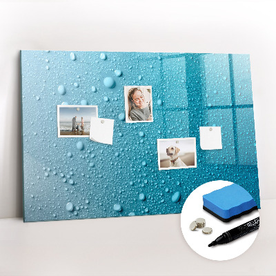 Magnetic board with marker Drops of water