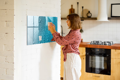 Magnetic board with marker Drops of water