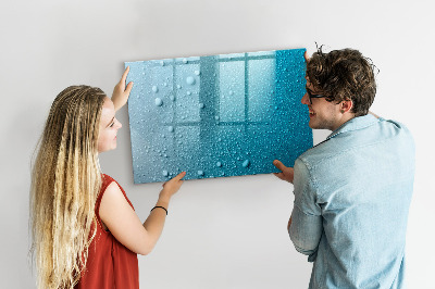 Magnetic erase board Drops of water