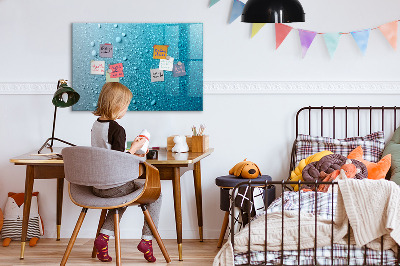 Magnetic erase board Drops of water