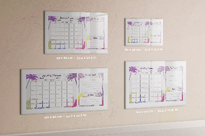 Magnetic erase board Monthly planner