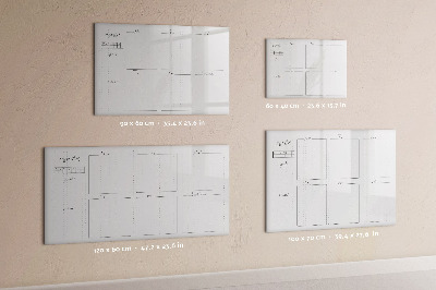 Magnetic board for writing Weekly plan