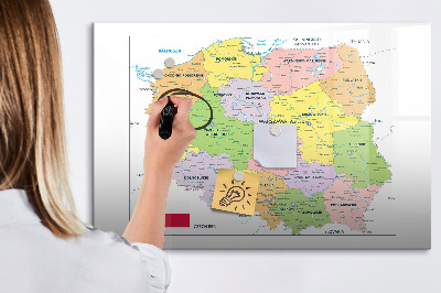Magnetic erase board Map of Poland