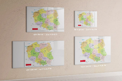 Magnetic writing board Map of Poland