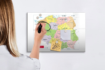 Magnetic erase board Map of Poland