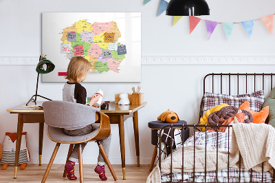 Magnetic writing board Map of Poland