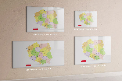 Magnetic writing board Map of Poland