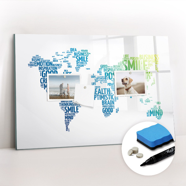 Magnetic erase board Map of nice words