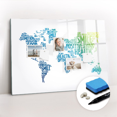 Magnetic erase board Map of nice words