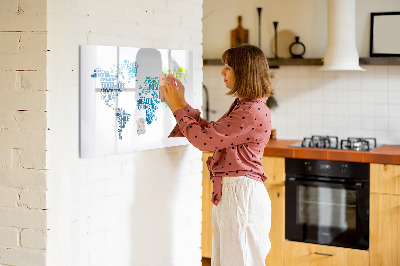 Magnetic erase board Map of nice words